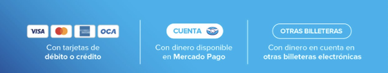Tarjetas de débito y crédito, dinero en Mercado Pago y otras billeteras